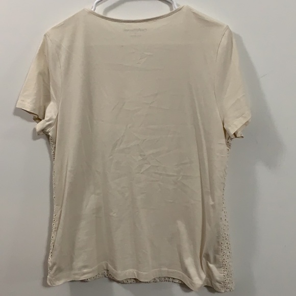 Croft & Barrow Size L top with eyelets & lining - Picture 2 of 5